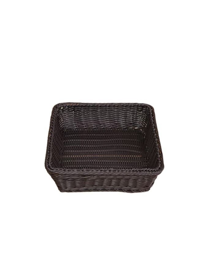 C&C Home 1-Piece Handmade Bamboo Rattan Rectangular Fruit Basket Food Storage Bowls Service Tray Kitchen Organizer 40x30x10cm  - Image 3