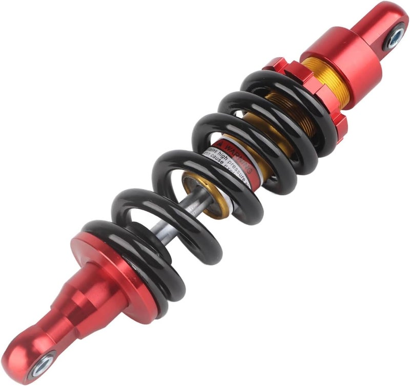 مكبح اهتزاز خلفي للدراجات النارية مناسب لطرازات TaoTao 70cc، 90cc، 110cc، 125cc، 150cc، وسيارات الكارتينغ الرياضية (ATVs)، يتميز بنابض قابل للتعديل وطول يبلغ 320 مم، مناسب للاستخدام في الطرق غير الممهدة. - Image 1