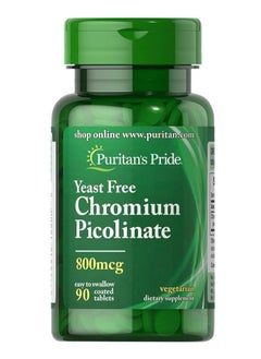 Puritan's Pride Chromium Picolinate 800 mcg Yeast Free-90 Tablets 