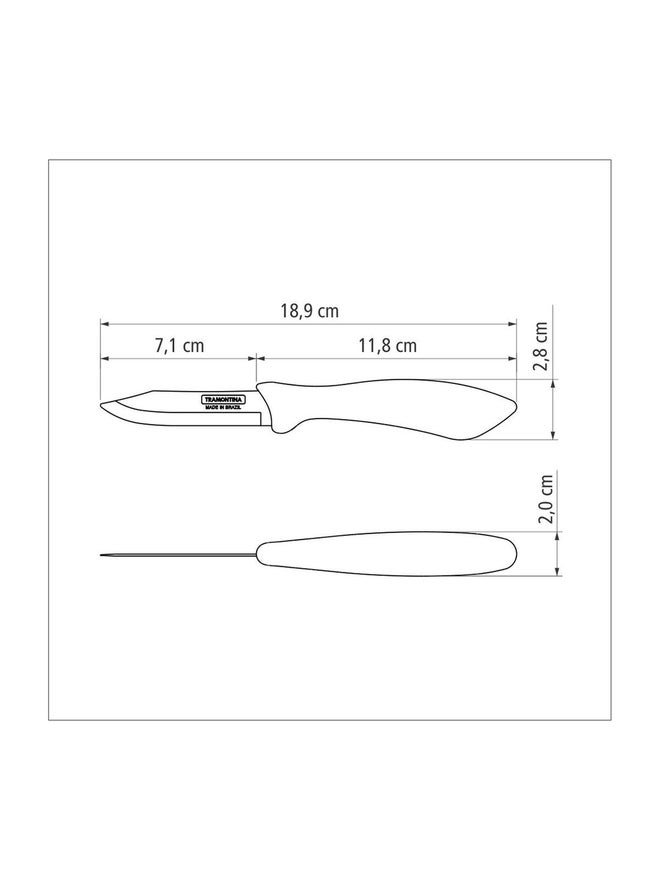 ترامونتينا سكين خضروات وفواكه ترامونتينا أفيلاتا  بوصة بشفرة ستانلس ستيل ومقبض بولي بروبلين أسود - Image 5