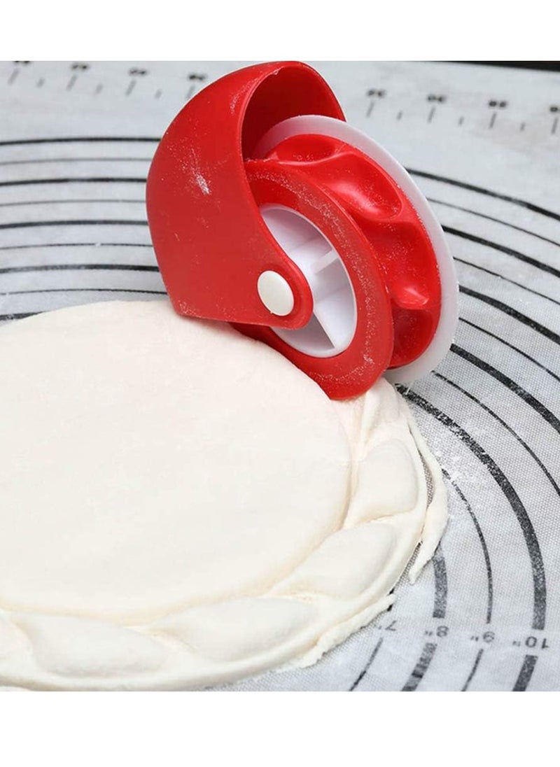 Mmmon 4PCS Pastry Wheel Cutter,Pastry Wheel Decorator and Cutter Set Plastic Wheel Roller Kitchen Baking Tool for Beautiful Pie Crust or Ravioli Pasta Pizza Pastry Lattice Decoration  - Image 4