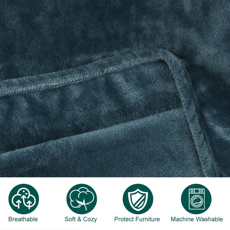 Onarway Dog Blanket Washable for Puppy: 4 Packs Dog Blankets 40â€x28â€ - Fluffy Soft Small Throw for Cat Puppy Kitten Dogs - Fleece Pet Blankets for Bed Sofa Car and Indoor - Lake Green and Purple - Image 4