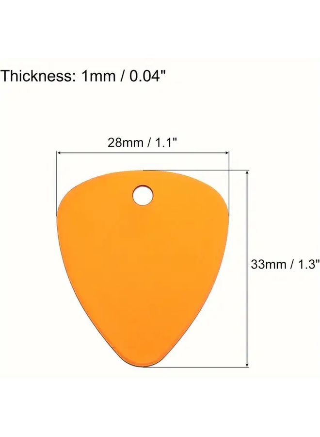 Orange 25 Pcs Metal Triangle Tags Durable Aluminum Blank Dog Tags for ID - Image 5