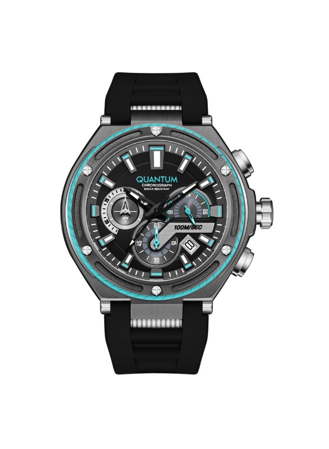 كوانتوم ساعة كرونوغراف سيليكون للرجال . -  مم - Image 1