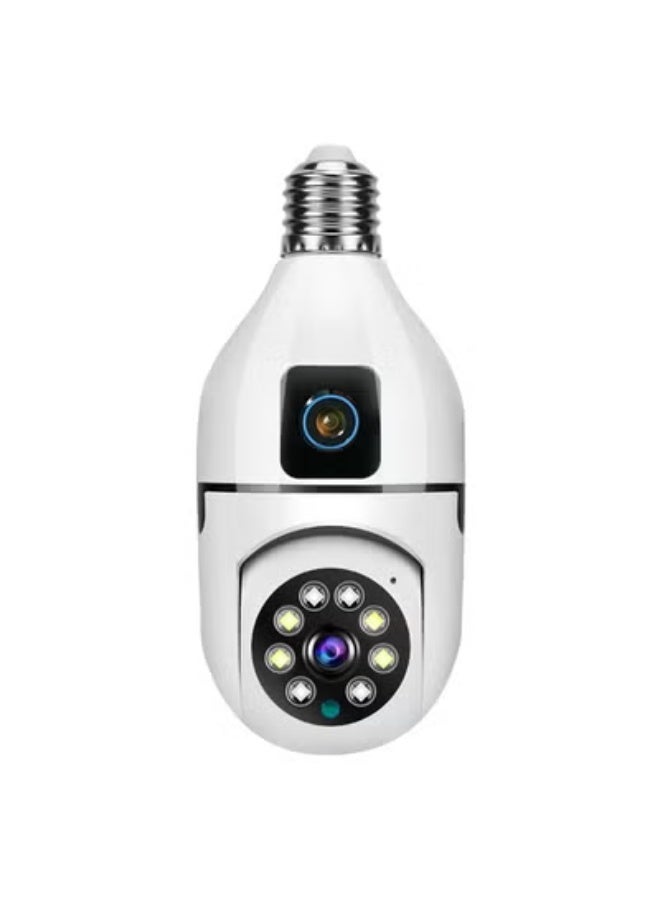 GULFLINK GULFLINK V380 Pro Dual Lens Dual Screen E27 Bulb Camera Two Ways Audio Color Night Vision Smart Home Security Wireless WiFi Indoor Camera - Image 1