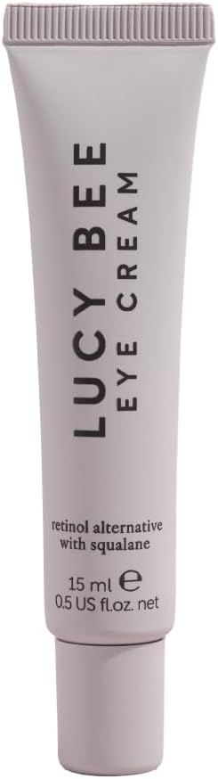 Lucy Bee AntiAgeing Eye Cream with Vegan Retinol Alternative Firms Brightens Conditions Soothes Sensitive Skin Helps with Dark Circles Puffiness Fine Lines Pregnancy Safe Organic 15ml