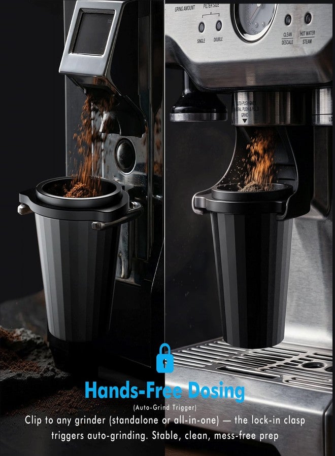 Dioomod 54mm Portafilter Dosing Cup, Aluminum Alloy with Grinder-Activating Ring & Anti-Static Coating Fits Breville 54mm Machines, Espresso Barista Accessories (53.3mm, Black) - Image 3