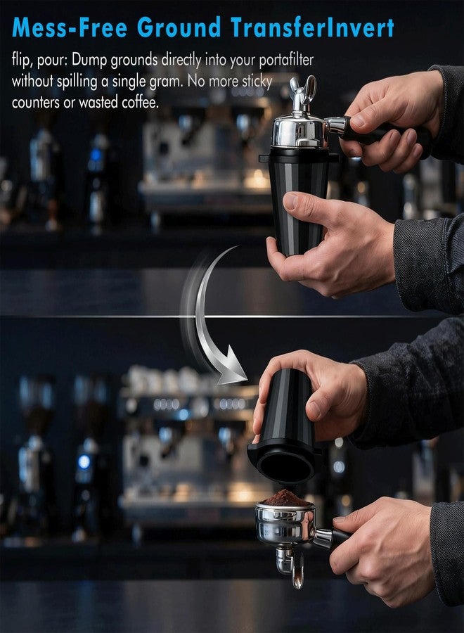 Dioomod 54mm Portafilter Dosing Cup, Aluminum Alloy with Grinder-Activating Ring & Anti-Static Coating Fits Breville 54mm Machines, Espresso Barista Accessories (53.3mm, Black) - Image 4