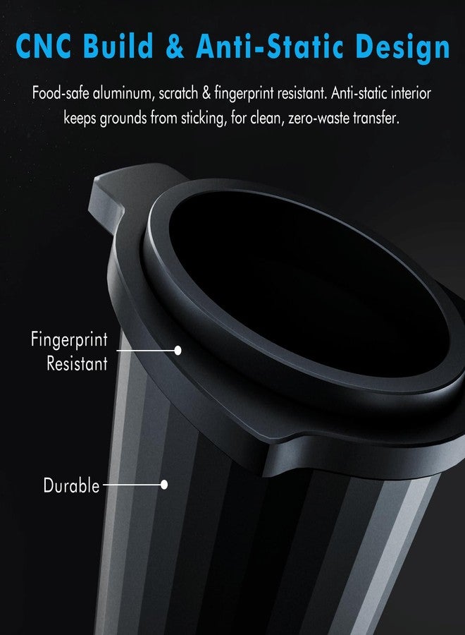 Dioomod 54mm Portafilter Dosing Cup, Aluminum Alloy with Grinder-Activating Ring & Anti-Static Coating Fits Breville 54mm Machines, Espresso Barista Accessories (53.3mm, Black) - Image 5