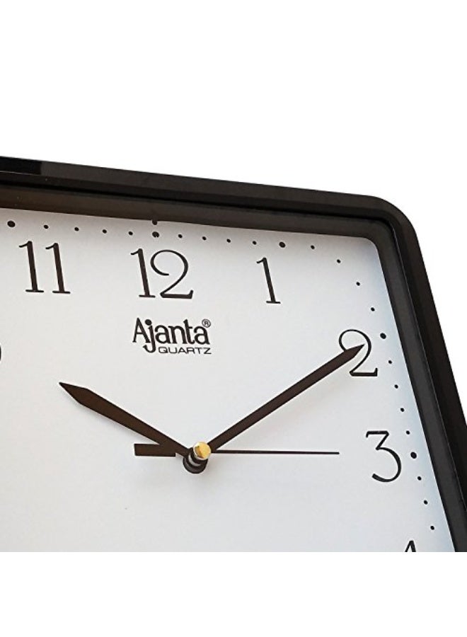 Ajanta ساعة حائط أنالوج تجريدية من أجانتا بلاستيك – تصميم مربع مدمج 21.6 سم – إطار أسود مع قرص حديث – حركة كوارتز – مثالية للمنزل والمكتب وغرفة الدراسة (الموديل 907) - Image 2