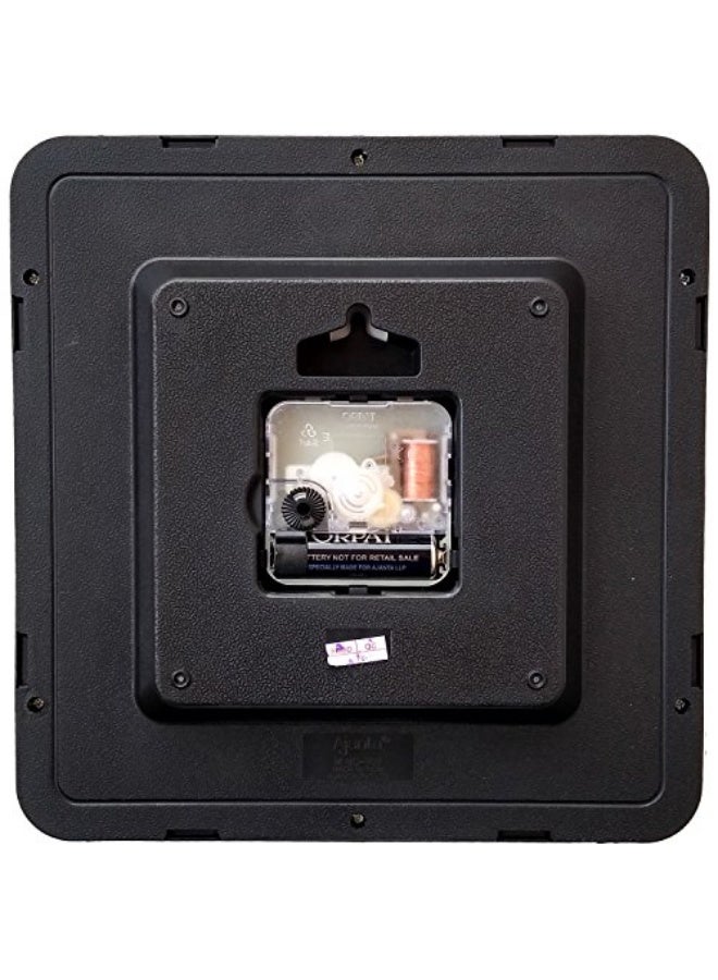 Ajanta ساعة حائط أنالوج تجريدية من أجانتا بلاستيك – تصميم مربع مدمج 21.6 سم – إطار أسود مع قرص حديث – حركة كوارتز – مثالية للمنزل والمكتب وغرفة الدراسة (الموديل 907) - Image 3