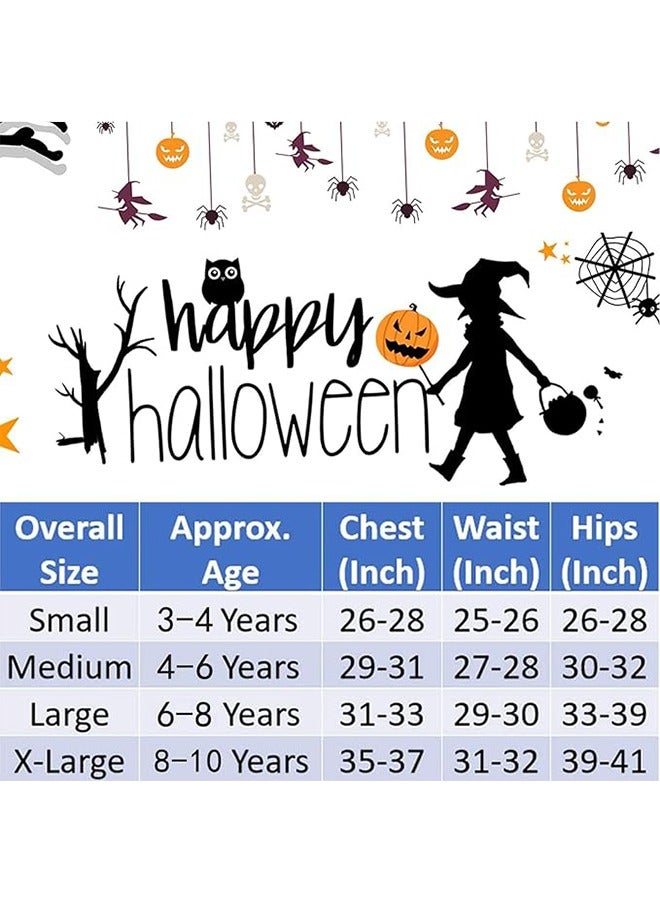 JCB CHIC Witch Costume Girl Halloween Witch Dress Princess Dress with Hat Cosplay Set for Halloween, Carnival, Fancy Dress Parties(S) - Image 4