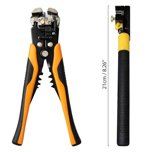 Inditrust 8 Inch Automatic Wire Stripper Plier with Zinc Alloy Body | Multi Function Wire Cutting, Stripping & Crimping Tool for Electricians, Cable Repair & Industrial Use (Yellow) - Image 3