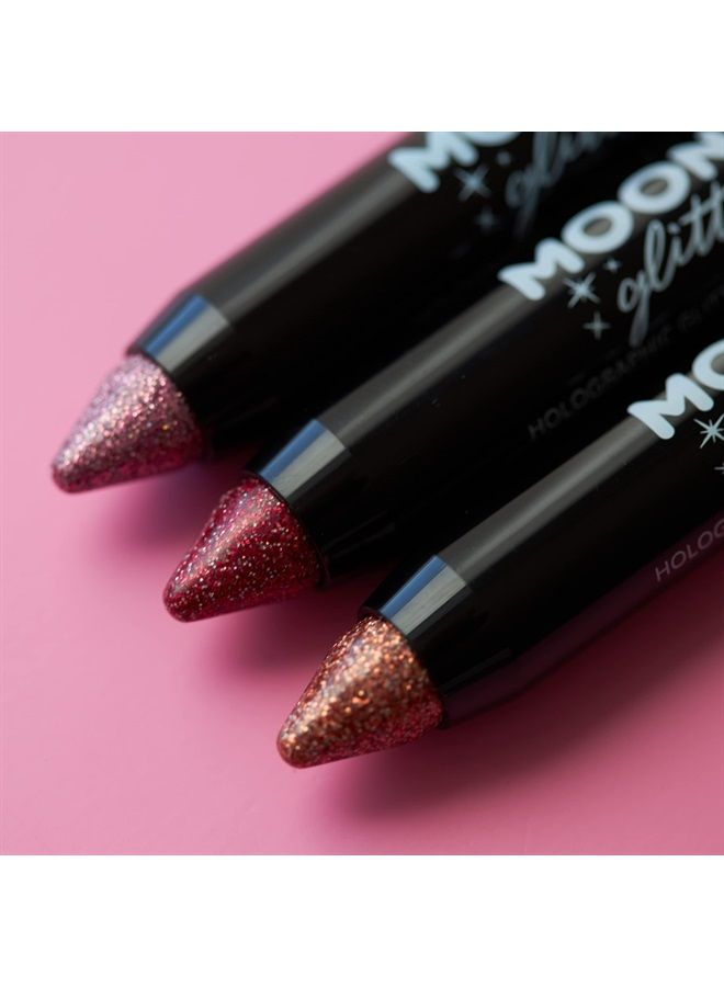 Moon Glitter Holographic Glitter Paint Stick/Body Crayon makeup for the Face & Body by Moon Glitter - 0.12oz - Rose Gold - Image 3