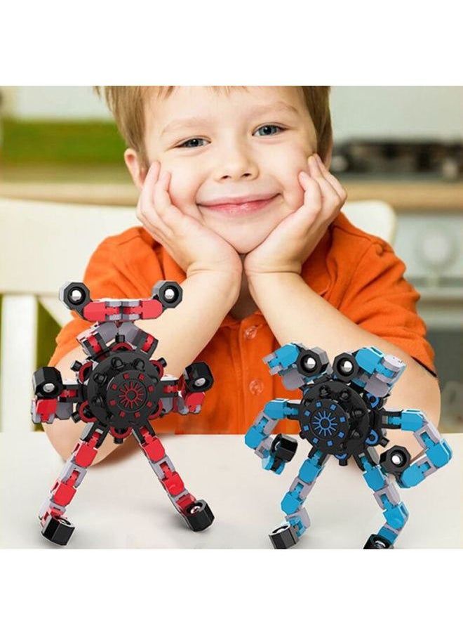 Generic - Robot Fingertip Gyro Deformation Mechanical Finger Gyro Decompression Decompression Artifact Finger Spiral Fingertip Toy-Colour:Mechanical Gyro - Image 1