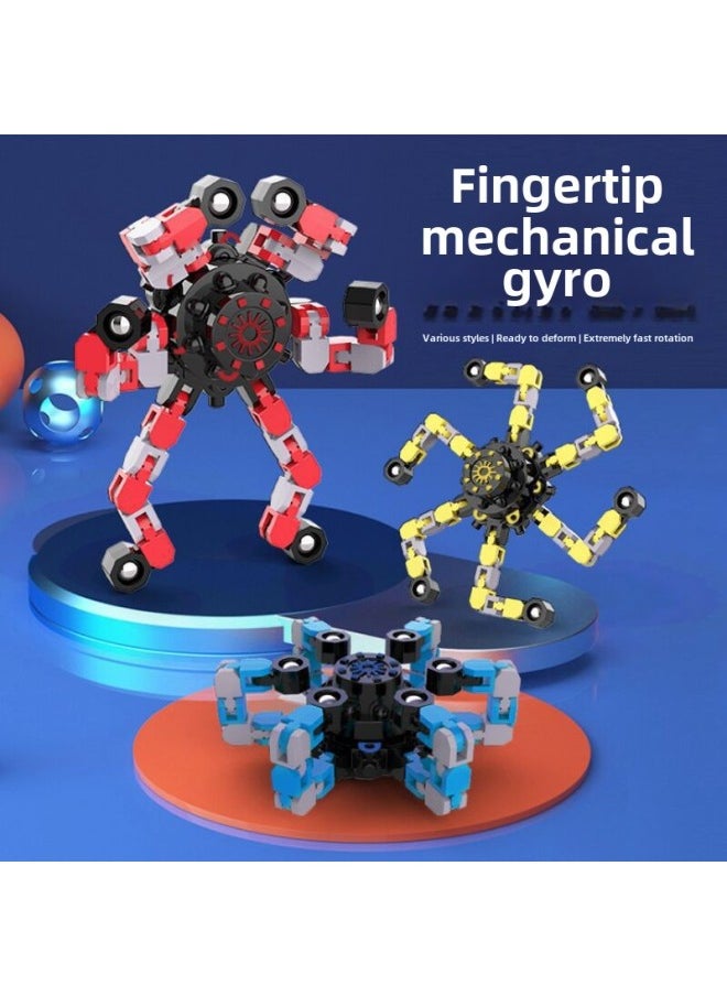 Generic - Robot Fingertip Gyro Deformation Mechanical Finger Gyro Decompression Decompression Artifact Finger Spiral Fingertip Toy-Colour:Mechanical Gyro - Image 1