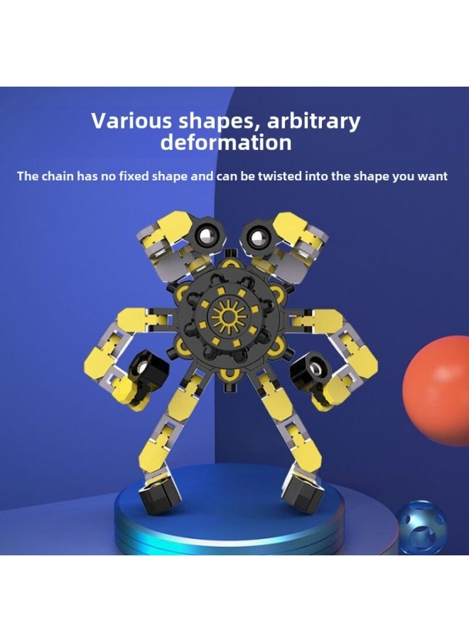Generic - Robot Fingertip Gyro Deformation Mechanical Finger Gyro Decompression Decompression Artifact Finger Spiral Fingertip Toy-Colour:Mechanical Gyro - Image 1