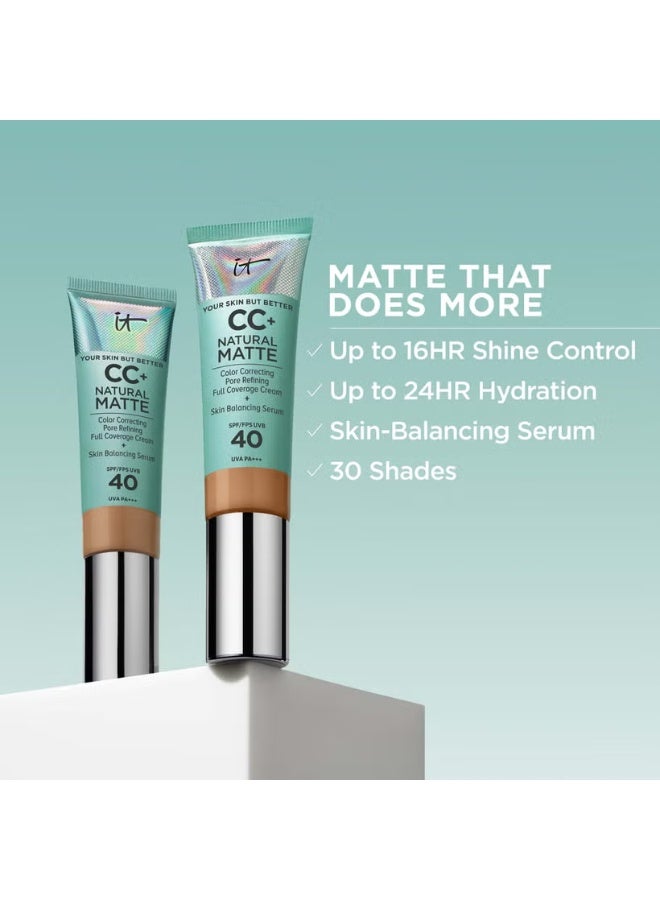 iT Cosmetics Your Skin But Better CC+ Natural Matte with SPF 40 Rich Cool - Image 3