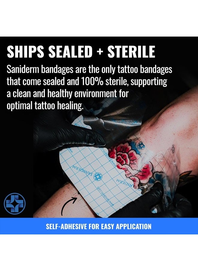Saniderm - Tattoo Aftercare Bandage (Personal Roll, 10.2 in x 2 yd) – Convenient, Faster Tattoo Healing and Protection – Sterile, Waterproof, and Latex-Free - Image 1