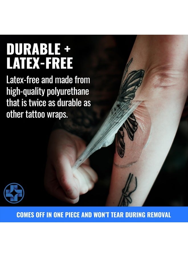 Saniderm - Tattoo Aftercare Bandage (Personal Roll, 10.2 in x 2 yd) – Convenient, Faster Tattoo Healing and Protection – Sterile, Waterproof, and Latex-Free - Image 1