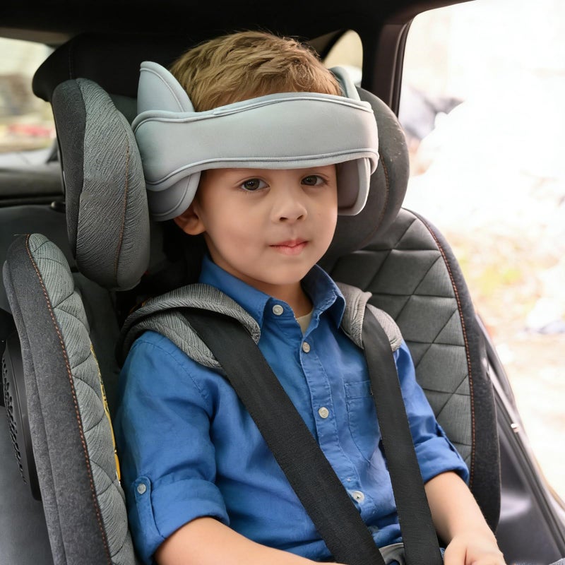 StoHua Child Car Seat Head Support - Baby Safety Car Seat Neck Relief Holder, Adjustable Head Band Strap Headrest, Baby & Kids Travel Accessories, Grey - Image 4