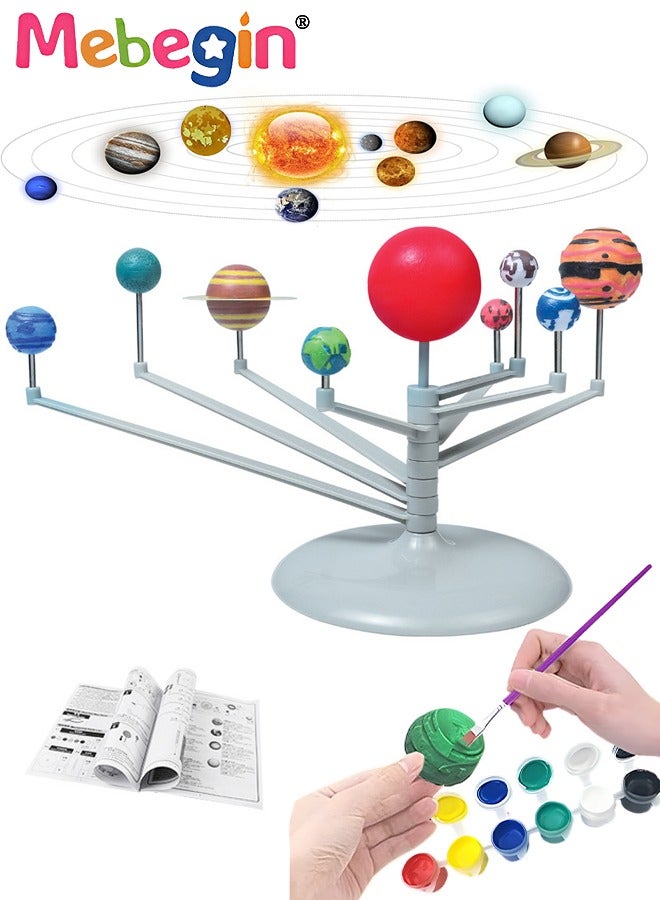 Premium Solar System Model Kit with Pigment and Brush, DIY Planetary Model of Solar System, Solar System Planetarium Set, Hands-on Space Toys, Arts and Crafts Kit, Fun Educational Toy, Ideal Gift fo  - Image 1
