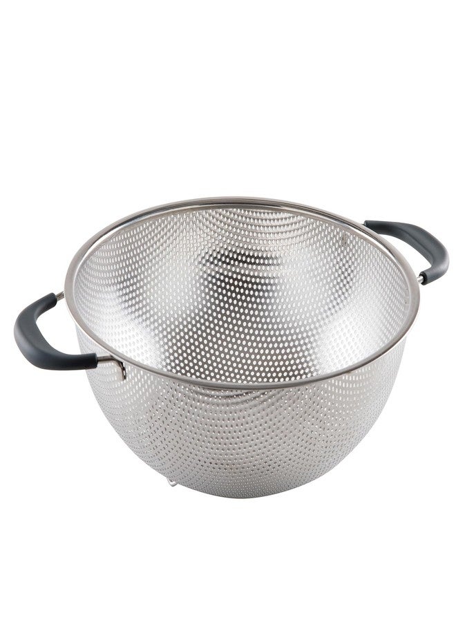 Calyrex Stainless Steel Colander Silicone Handle Large Heavy Duty Professional Kitchen Strainer Great for Pasta, Berry, Veggies, Noodles, Fruits - Image 1
