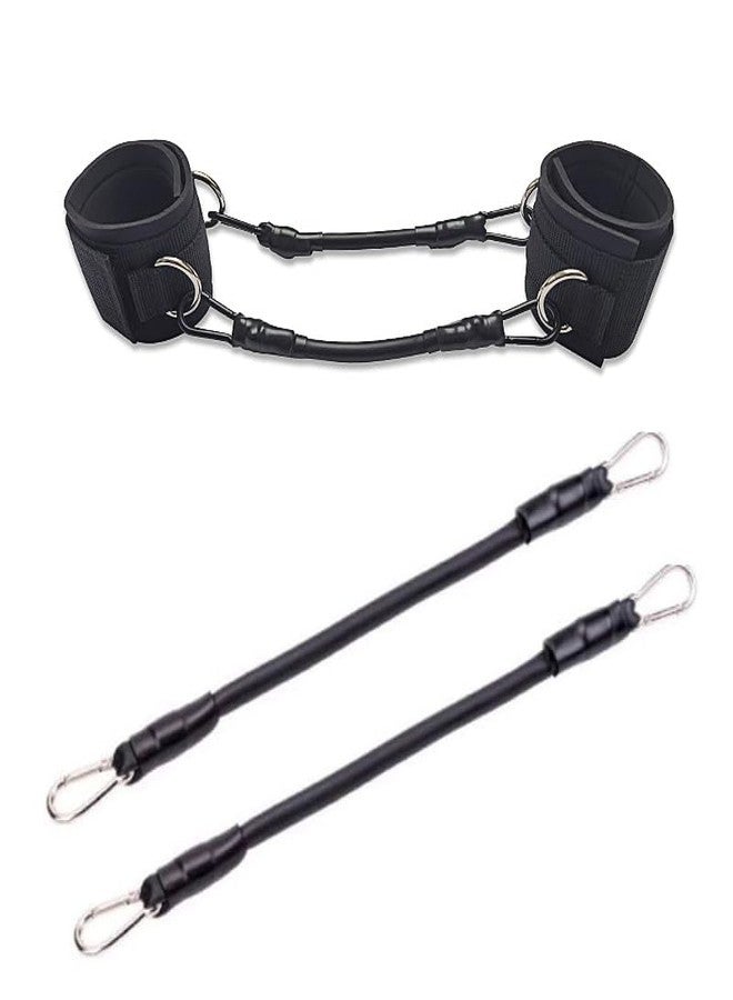 SquEqu 2 Pack Ankle Resistance Bands Replacement 30 Lbs Exercise Bands Ankle Straps Elastic Cable for Ankle Resistance Band Cuffs Ankle Bands Booty Workout Equipment Kickback Hip Fitness Training - Image 3