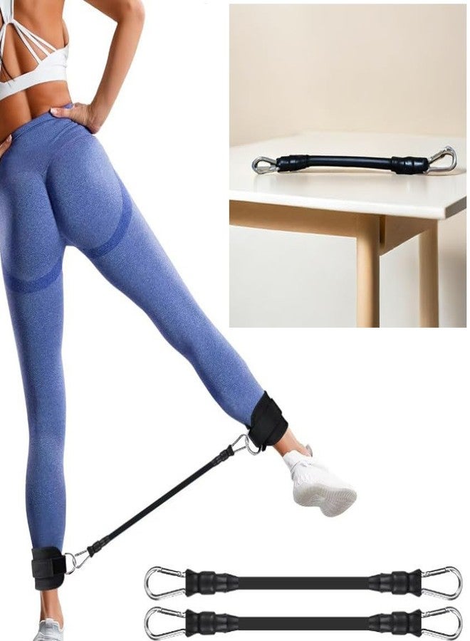 SquEqu 2 Pack Ankle Resistance Bands Replacement 30 Lbs Exercise Bands Ankle Straps Elastic Cable for Ankle Resistance Band Cuffs Ankle Bands Booty Workout Equipment Kickback Hip Fitness Training - Image 5