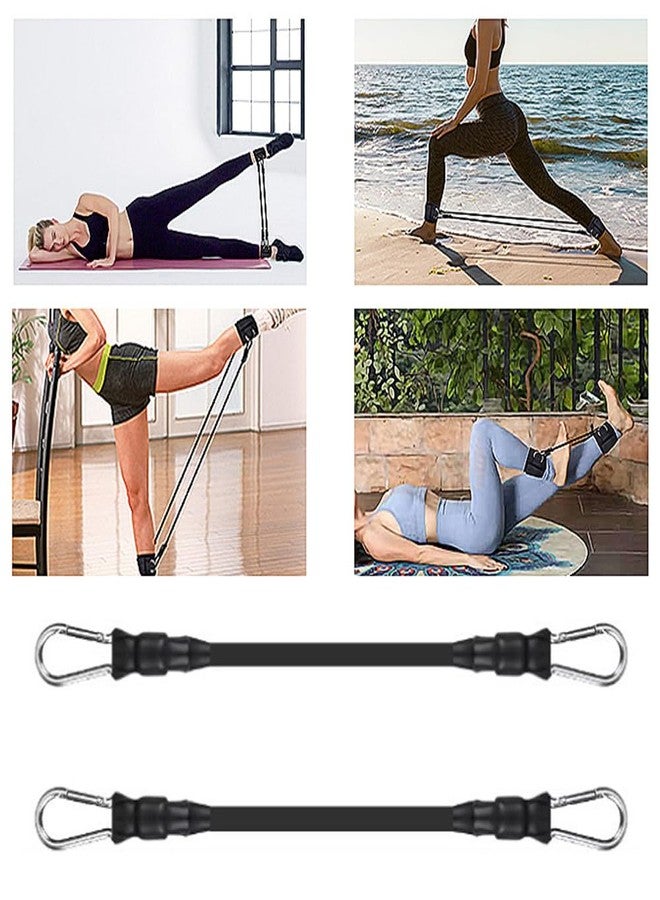 SquEqu 2 Pack Ankle Resistance Bands Replacement 30 Lbs Exercise Bands Ankle Straps Elastic Cable for Ankle Resistance Band Cuffs Ankle Bands Booty Workout Equipment Kickback Hip Fitness Training - Image 4