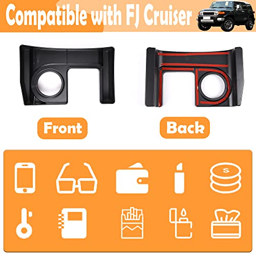LLKUANG ABS Car Central Gear U Shape Storage Box Compatible with 2007-2021 Toyota FJ Cruiser Multifunctional Tray Storage Box - Image 3