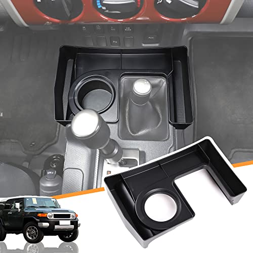 LLKUANG ABS Car Central Gear U Shape Storage Box Compatible with 2007-2021 Toyota FJ Cruiser Multifunctional Tray Storage Box - Image 1