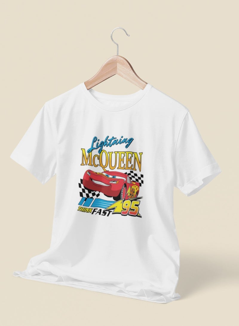 ZOOM Lightning McQueen Racing Car Kids T-Shirt with Fun Colorful Design