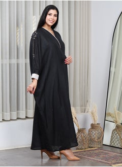 Black abaya with distinctive embroidery on the shoulder and back - pzsku/Z0FADE5FA63848773DE26Z/45/_/1710369517/7e12b770-0975-4e83-af6b-996324ad2d4f