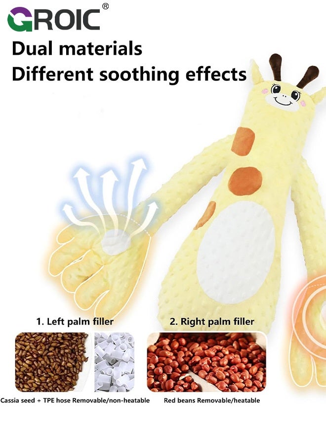GROIC Baby Patter for Sleep, Baby Soothing Palm, Newborn Startle Prevention Sleep Aid Companion, Soothing Patting Sleeping Plush, 3 Levels Adjustable Mother's Slapping (Yellow Giraffe)  - Image 4