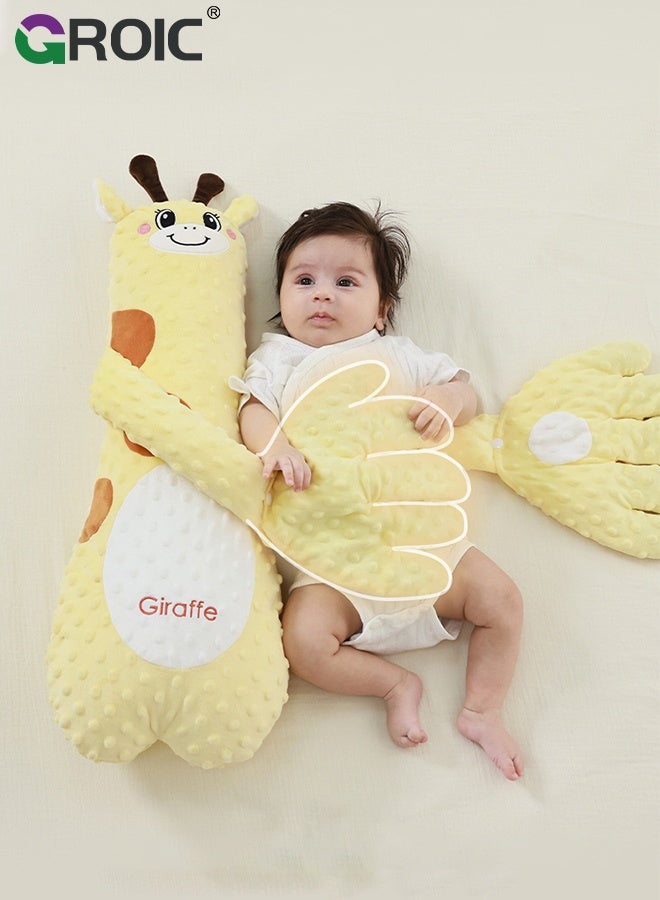 GROIC Baby Patter for Sleep, Baby Soothing Palm, Newborn Startle Prevention Sleep Aid Companion, Soothing Patting Sleeping Plush, 3 Levels Adjustable Mother's Slapping (Yellow Giraffe)  - Image 3