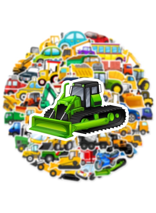 Transportation Vehicle Truck Stickers for Kids Boy Vinyl Waterproof Sticker 60 Pack Party Favor and Supplies (Construction truck Airplane Train Helicopter Car Boat Motorcycle Tractor Bus) - Image 4
