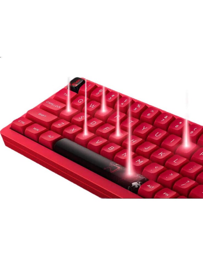 ThundeRobot لوحة مفاتيح ثندربوت فيك68 بمحور مغناطيسي، لوحة مفاتيح مخصصة للألعاب من سبائك الألمنيوم CNC، اتصال سلكي، مفاتيح قابلة للتبديل الساخن، برنامج تشغيل صفحة ويب للعبة فالورانت، سنة الثعبان حمراء - Image 3