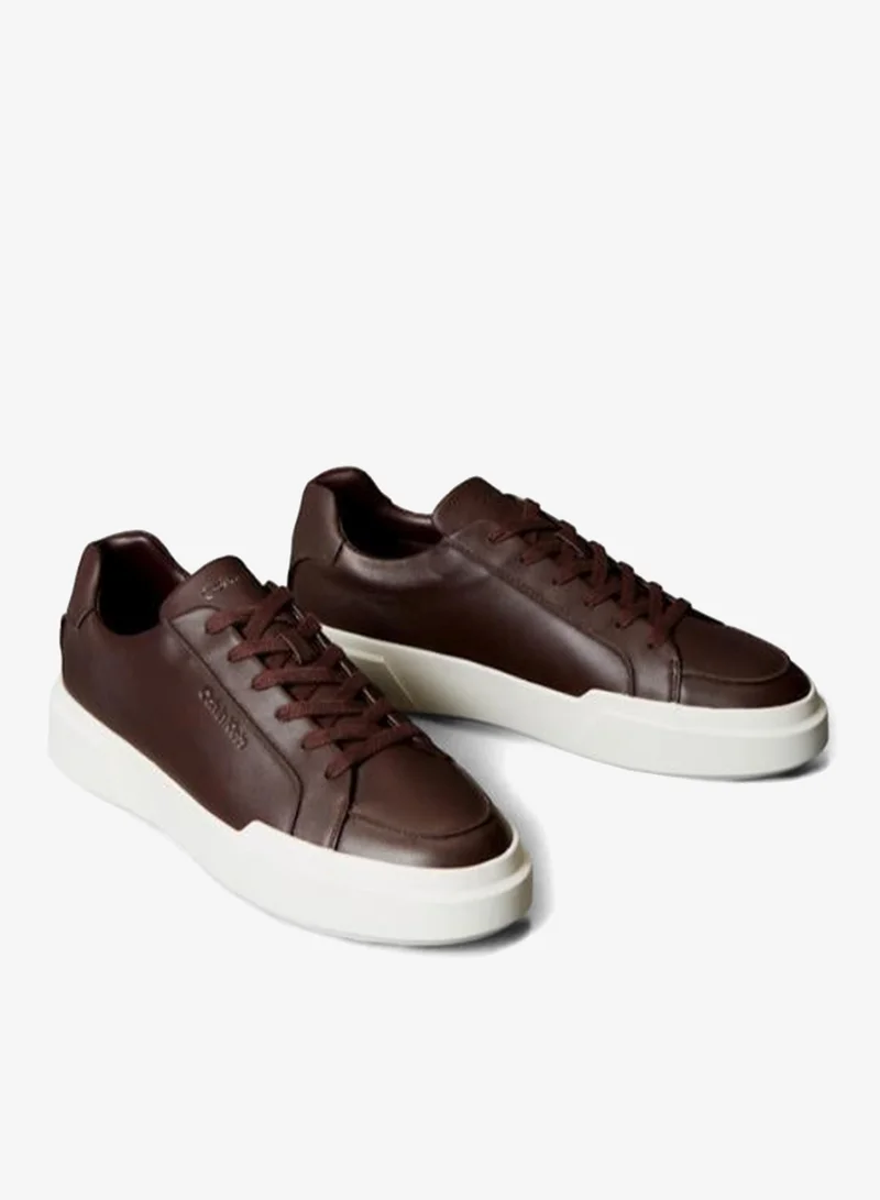CALVIN KLEIN Bordeaux/Vaporous/Granite Road CK Avenue - Leather Logo Trainers for Men | Best Price UAE