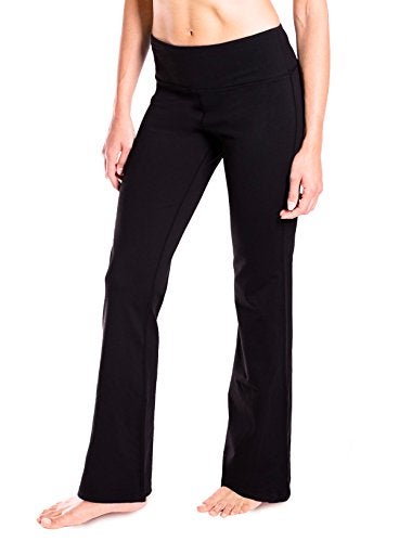 Yogipace,Women's Bootcut Yoga Pants Long Workout Pant,31",Black,Size XL - Image 1