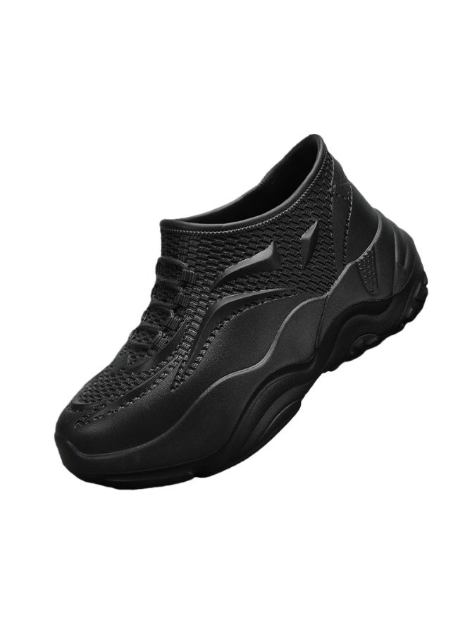 Unisex Adults Kitchen Safety Shoes Chef Shoes Non Slip Garden Work Shoes Lightweight Waterproof Restaurant Food Service Shoes, Black, - Image 1