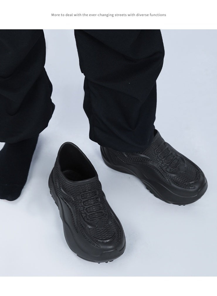 Unisex Adults Kitchen Safety Shoes Chef Shoes Non Slip Garden Work Shoes Lightweight Waterproof Restaurant Food Service Shoes, Black, - Image 3