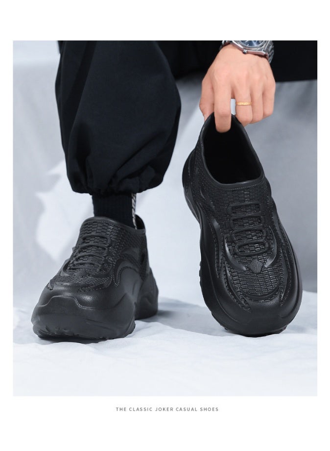 Unisex Adults Kitchen Safety Shoes Chef Shoes Non Slip Garden Work Shoes Lightweight Waterproof Restaurant Food Service Shoes, Black, - Image 5