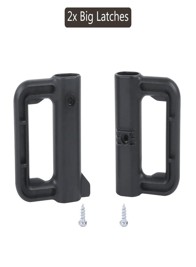 Bingguz Reinforced Retractable Baby Gate Replacement Parts Retractable Pet Gates Hardware Mounted Baby Gate for Doorway Full Set Hardware Reinforced Strips Dog Gates Screws Replacement, Black - Image 4