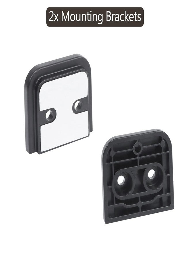 Bingguz Reinforced Retractable Baby Gate Replacement Parts Retractable Pet Gates Hardware Mounted Baby Gate for Doorway Full Set Hardware Reinforced Strips Dog Gates Screws Replacement, Black - Image 2