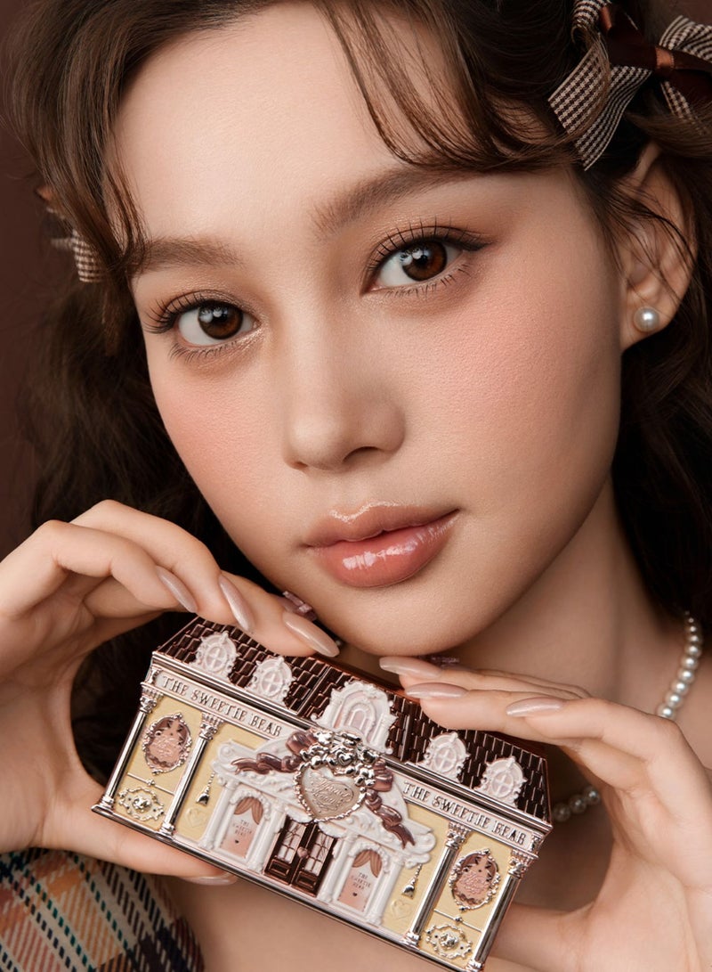 Flower Knows The Sweetie Bear Collection 6-Color Makeup Palette – 01 Buttery Croissant (Warm Terracotta) - Image 2