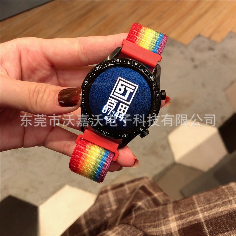 For Huawei gt2 pro Strap Watch garmin Jiaming Strap amazfit Samsung Nylon Loop Strap - Image 5