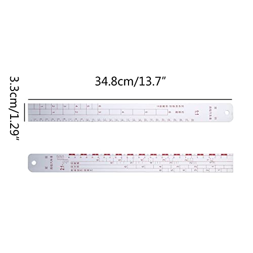 Zaagot Stainless Steel Paint Stick Car Paint Proportional Measuring Scale Solvent Resistant Painting Mixing Tool Ruler Stainless Steel - Image 5