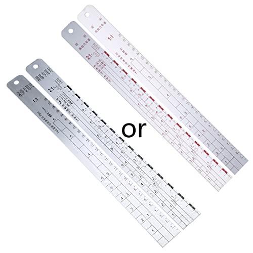 Zaagot Stainless Steel Paint Stick Car Paint Proportional Measuring Scale Solvent Resistant Painting Mixing Tool Ruler Stainless Steel - Image 3