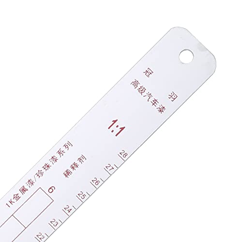 Zaagot Stainless Steel Paint Stick Car Paint Proportional Measuring Scale Solvent Resistant Painting Mixing Tool Ruler Stainless Steel - Image 4